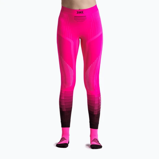 Zdjęcie produktu Spodnie termoaktywne damskie X-Bionic Invent Graphics fluo pink / x white