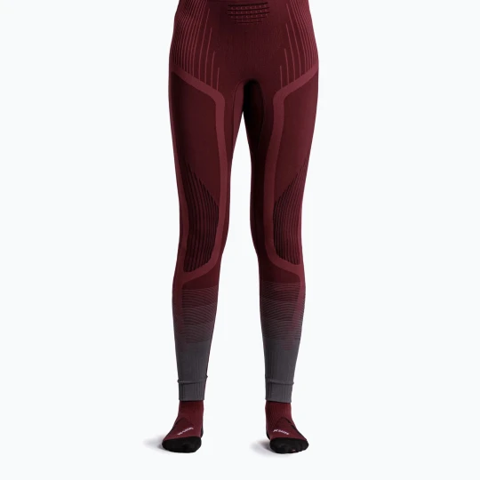 Zdjęcie produktu Spodnie termoaktywne damskie X-Bionic Invent Graphics oxide red / x black Bordowy