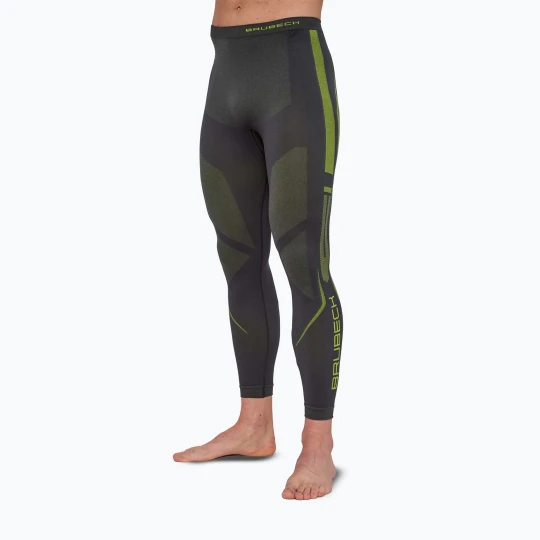 Zdjęcie produktu Spodnie termoaktywne męskie Brubeck Dry graphite / lime Szary