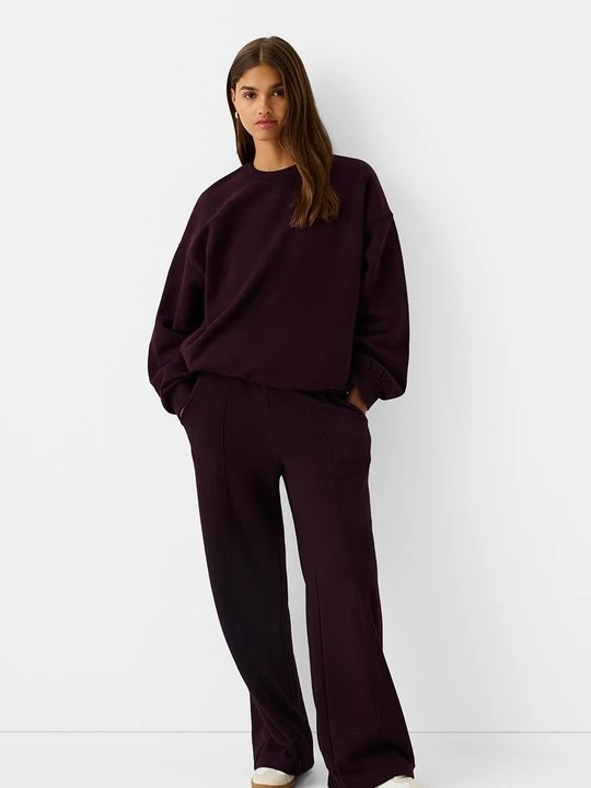 Zdjęcie produktu Spodnie treningowe Bershka bordowy