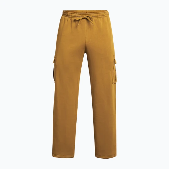Zdjęcie produktu Spodnie treningowe damskie Under Armour Project Rock Icon Fleece yellow ochre / silt