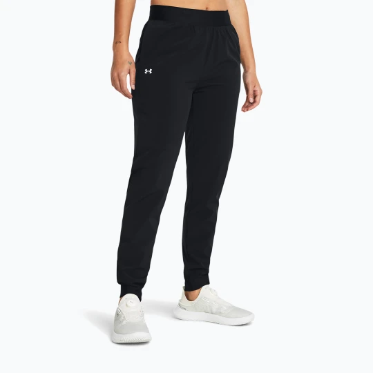 Zdjęcie produktu Spodnie treningowe damskie Under Armour Sport High Rise Woven black / white