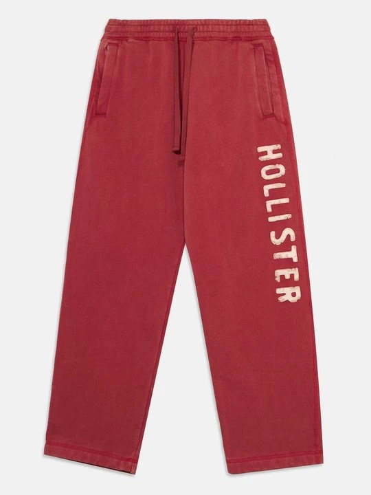 Zdjęcie produktu Spodnie treningowe Hollister Co. ciemnoczerwony