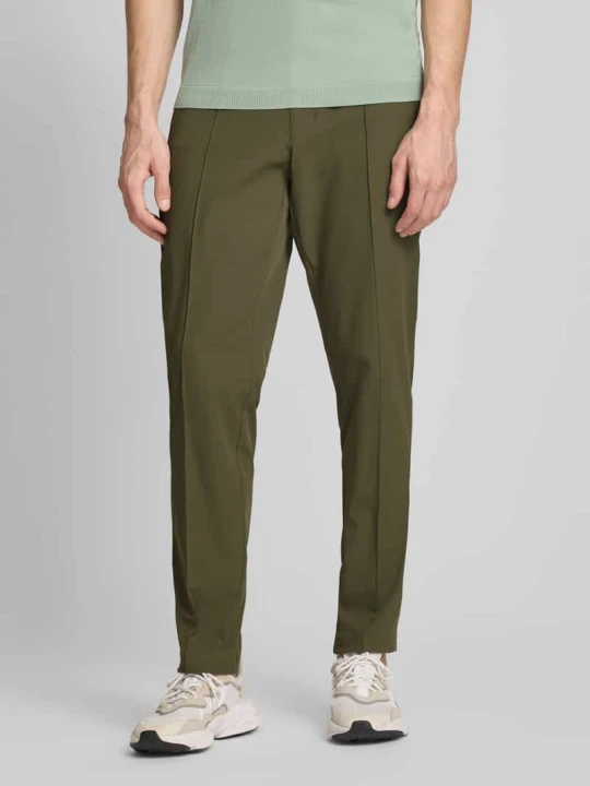 Zdjęcie produktu Spodnie o kroju tapered fit z kantami model 'PS SPIRIT 70' Boss Oliwkowy