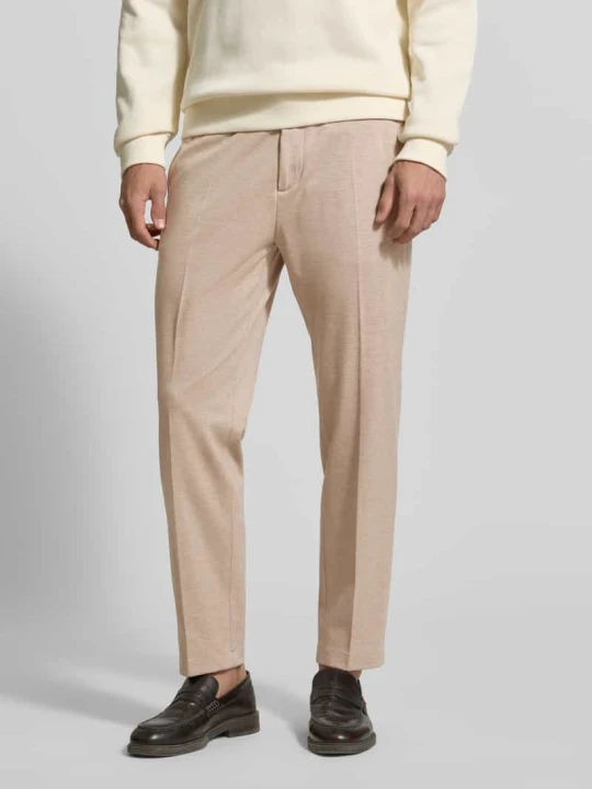 Zdjęcie produktu Spodnie o kroju slim fit z mieszanki wiskozy model 'CIJUNO' CINQUE Beżowy