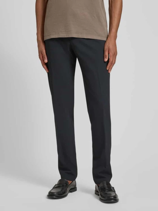 Zdjęcie produktu Spodnie w kroju slim fit ze ściągaczem w pasie Digel Czarny