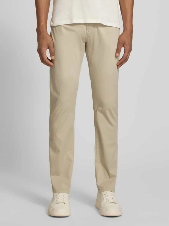Zdjęcie produktu Spodnie o kroju regular fit z wpuszczanymi kieszeniami model 'Lyon' Pierre Cardin Beżowy