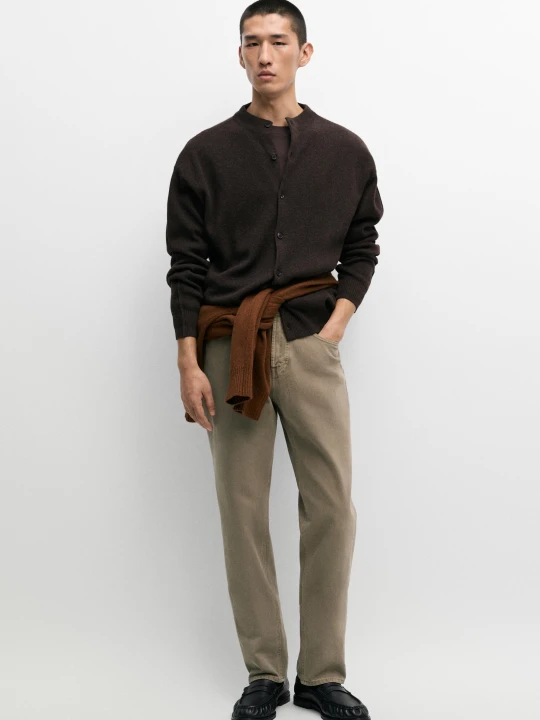 Zdjęcie produktu Spodnie W Stylu Jeansowym Tapered Fit - Opalony - Massimo Dutti - Male