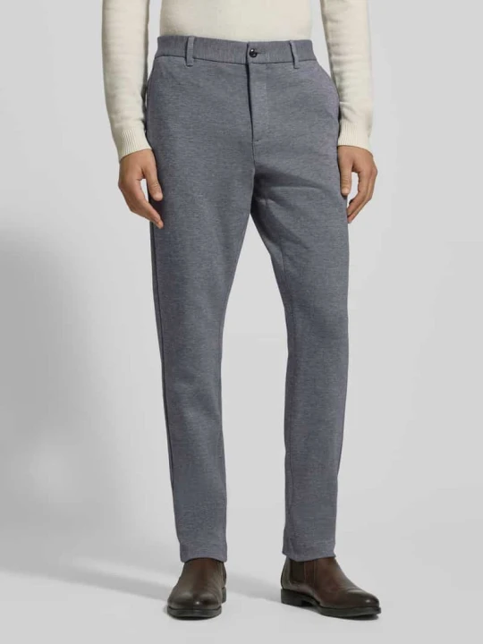 Zdjęcie produktu Spodnie wąskie o kroju relaxed fit z czystej bawełny model ‘HARLEM’ Tommy Hilfiger Granatowy