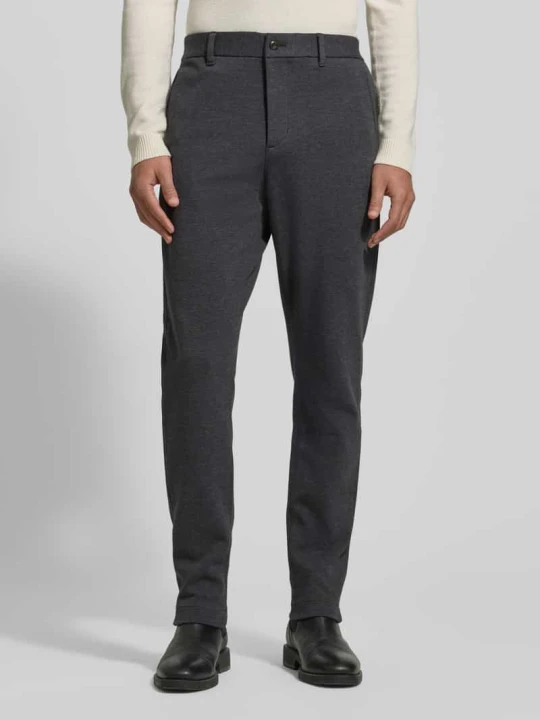 Zdjęcie produktu Spodnie wąskie o kroju relaxed fit z czystej bawełny model ‘HARLEM’ Tommy Hilfiger Średnioszary melanż