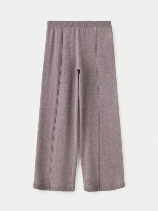 Zdjęcie produktu Spodnie wide leg z bawełny jagodowy - Dzieci - lata - MANGO KIDS