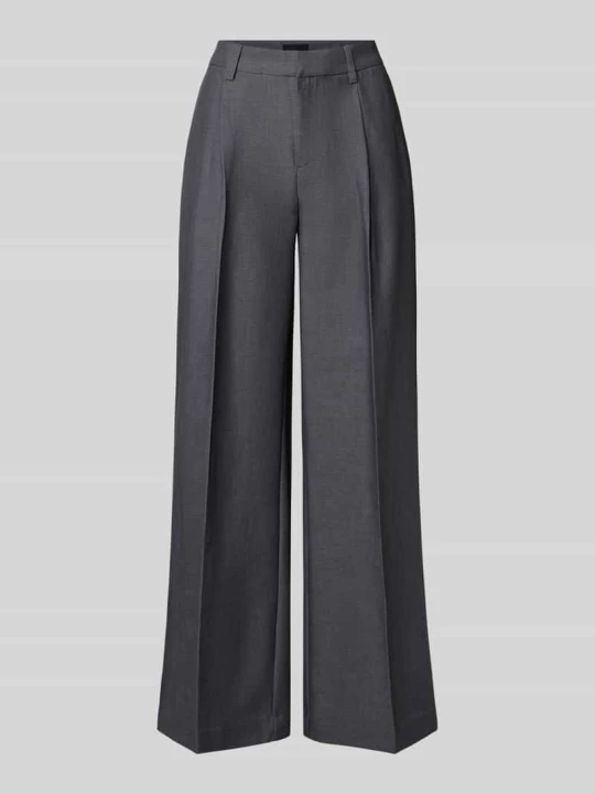 Zdjęcie produktu Spodnie wide leg z kantami Gina Tricot Ciemnoszary