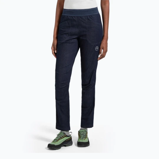 Zdjęcie produktu Spodnie wspinaczkowe damskie La Sportiva Cave Jeans denim / night sky Granatowy