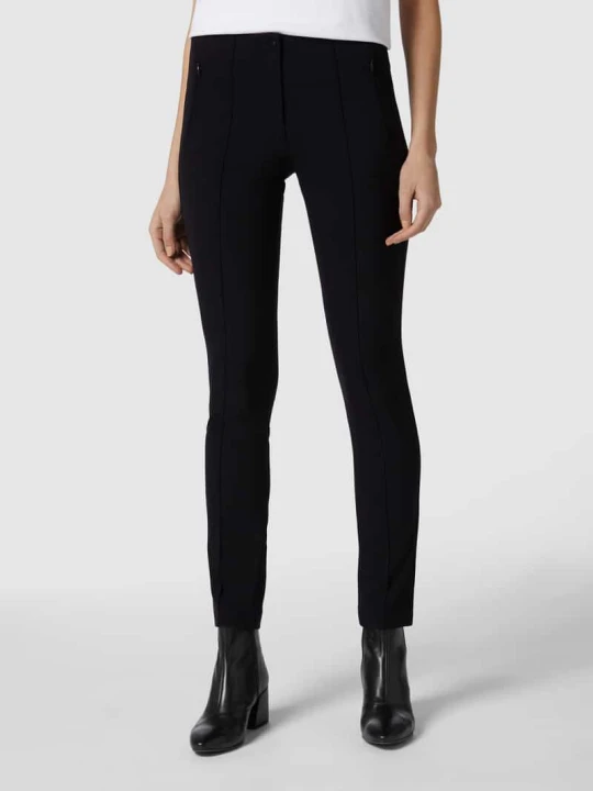 Zdjęcie produktu Spodnie z dodatkiem streczu o kroju skinny fit w kant model ‘MILLS’ BRAX Czarny