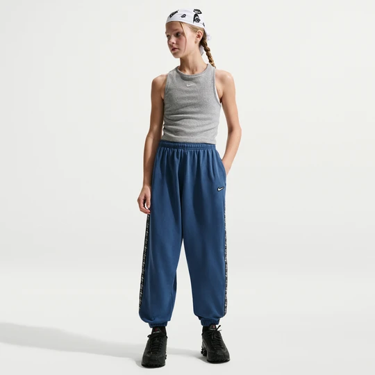 Zdjęcie produktu Spodnie z dzianiny dla dużych dzieci (dziewcząt) Nike - Niebieski