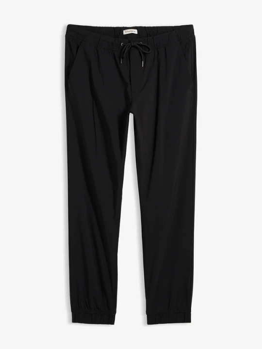 Zdjęcie produktu Spodnie z gumką w talii, straight, relaxed fit BonPrix czarny