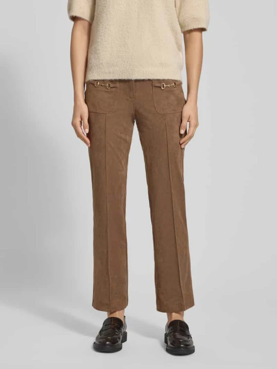 Zdjęcie produktu Spodnie z imitacji skóry model ‘FARAH PATACHED POCKET’ CAMBIO Camel