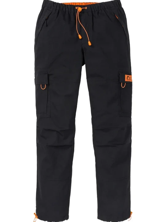 Zdjęcie produktu Spodnie z kieszeniami cargo, z gumką w talii, o kroju relaxed fit, straight BonPrix czarny