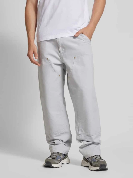 Zdjęcie produktu Spodnie z kieszeniami z tyłu Carhartt WIP Jasnoszary