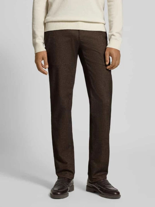 Zdjęcie produktu Spodnie w kroju slim fit z tylnymi kieszeniami model 'Fabio' BRAX Ciemnobrązowy