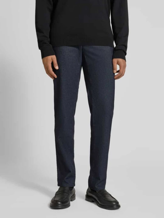 Zdjęcie produktu Spodnie w kroju slim fit z tylnymi kieszeniami model 'Fabio' BRAX Granatowy