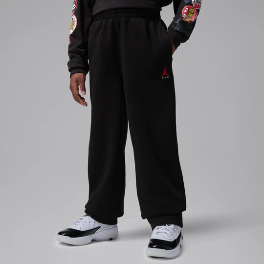 Zdjęcie produktu Spodnie z luźnymi nogawkami Jordan Brooklyn Fleece dla dużych dzieci - Czerń