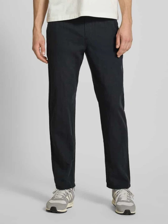Zdjęcie produktu Spodnie z mieszanka bawełny i lnu model 'KANE' Jack&Jones Czarny