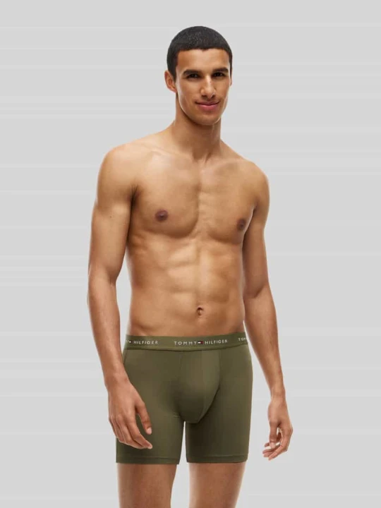 Zdjęcie produktu Spodnie z paskiem z logo model '3P BOXER BRIEF' Tommy Hilfiger Oliwkowy