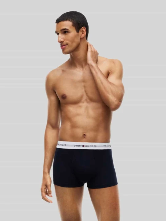 Zdjęcie produktu Obcisłe bokserki z mieszanka bawełny w zestaw 3 szt. Tommy Hilfiger Pomarańczowy