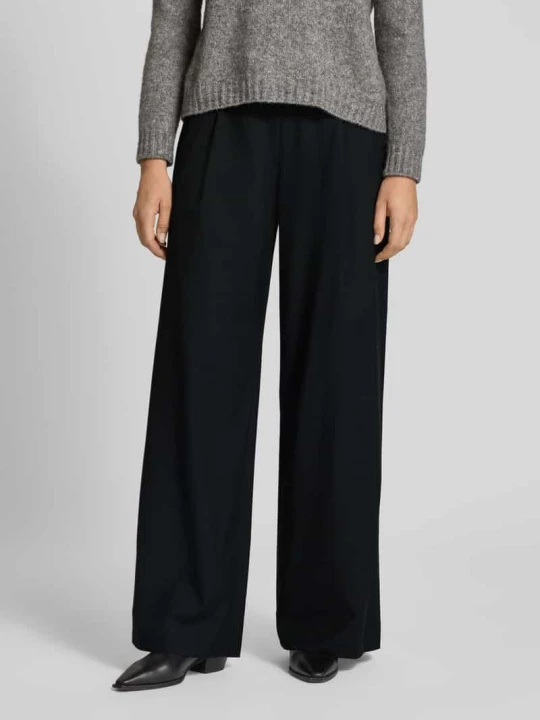 Zdjęcie produktu Spodnie z szerokimi nogawkami i dodatkiem wełny Armani Exchange Czarny