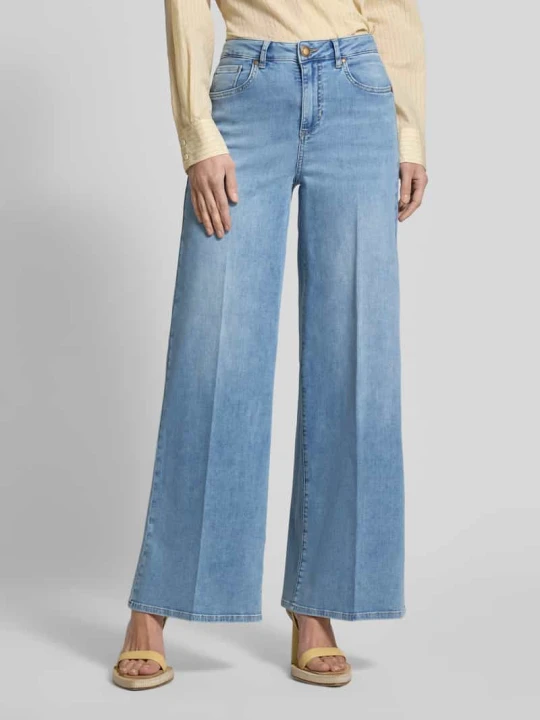 Zdjęcie produktu Spodnie z szerokimi nogawkami Jeans z Kanty Model 'MAURY' SEDUCTIVE Jasnoniebieski