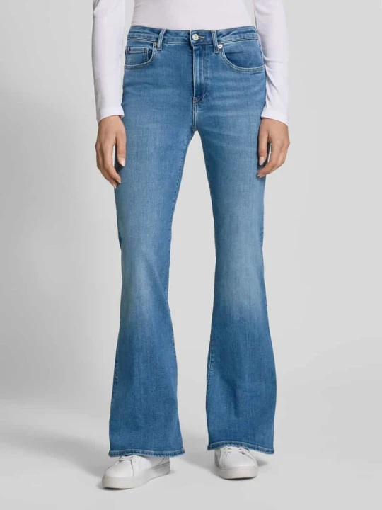 Zdjęcie produktu Spodnie z szerokimi nogawkami krój loose fit Jeansy z Mieszanka bawełny Model 'FINN FLARE' Tommy Hilfiger Jeansowy niebieski