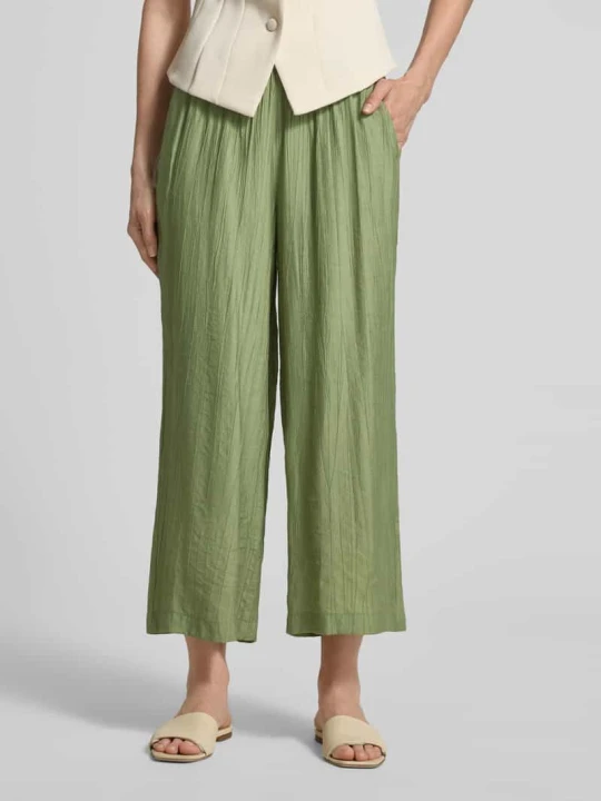Zdjęcie produktu Spodnie z szerokimi nogawkami w stylu kulotów z mieszanka wiskozy s.Oliver Khaki