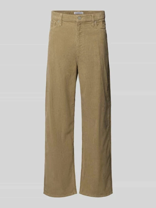 Zdjęcie produktu Spodnie z szerokimi nogawkami ze spodnie sztruksowe z mieszanka bawełny model 'JAAMEO' ARMEDANGELS Beżowy