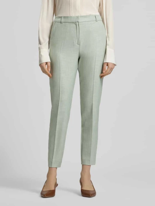 Zdjęcie produktu Spodnie z tkaniny o kroju slim fit z mieszanki wiskozy z kantami comma Miętowy