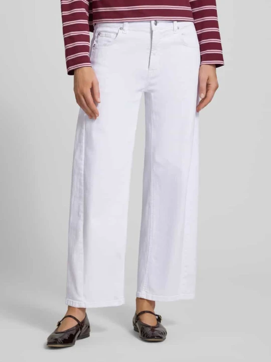 Zdjęcie produktu Spodnie z tkaniny o kroju wide fit w stylu 5-pocket model 'Oria' CAMBIO Biały