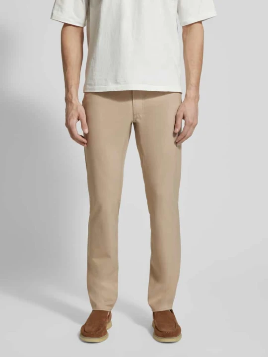 Zdjęcie produktu Spodnie o kroju slim fit z wpuszczanymi kieszeniami model 'Chuck' BRAX Beżowy