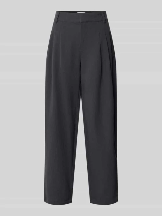 Zdjęcie produktu Spodnie z zakładkami w pasie Barrel Fit model 'Evie' My Essential Wardrobe Ciemnoszary melanż