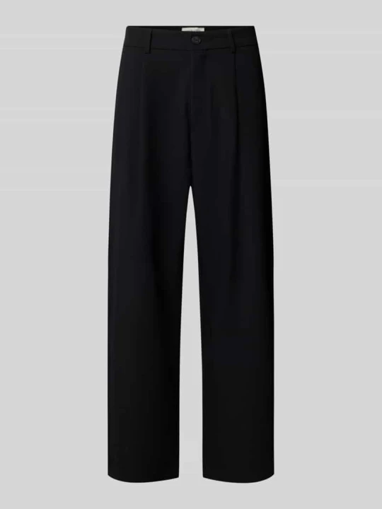 Zdjęcie produktu Spodnie z zakładkami w pasie o kroju relaxed fit model 'ASKE' Casual Friday Czarny