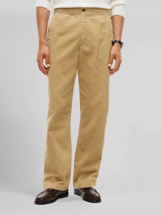 Zdjęcie produktu Spodnie ze straight fit ze 100% bawełny model 'DOVER' Tommy Hilfiger Orzechowy