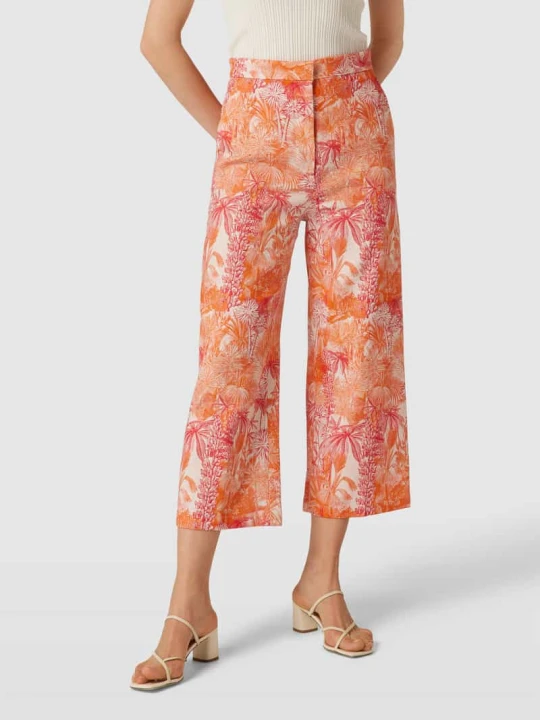 Zdjęcie produktu Spodnie ze wzorem na całej powierzchni model ‘CALERNO’ Max Mara Czerwony