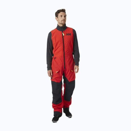 Zdjęcie produktu Spodnie żeglarskie męskie Helly Hansen Aegir Race Salopette 2.0 alert red