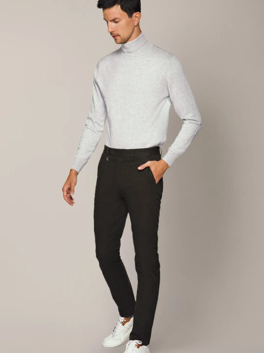 Zdjęcie produktu Spodnie Zielone z Bawełną Chino Slim Madrid Lancerto
