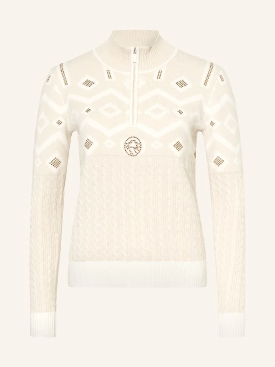 Zdjęcie produktu Sportalm Sweter Typu Troyer Z Kamieniami Ozdobnymi beige