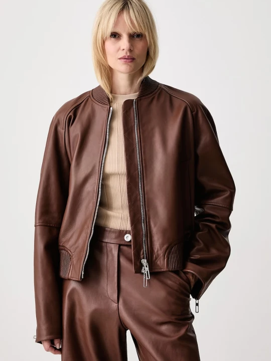Zdjęcie produktu Sportmax Amour bomberka damska skórzana