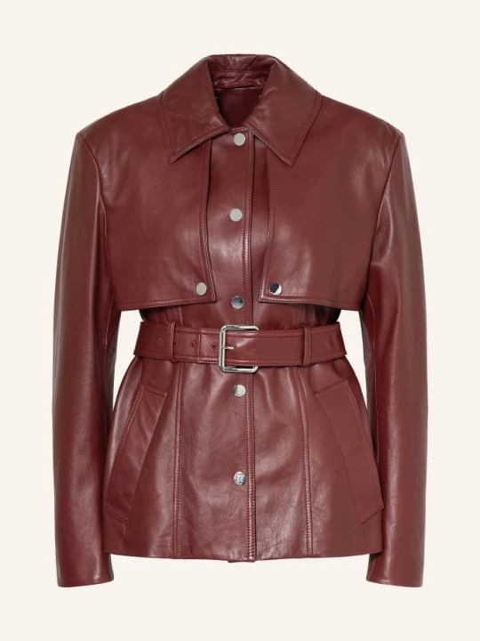 Zdjęcie produktu Sportmax Kurtka Skórzana Tenzone rot CIEMNOCZERWONY