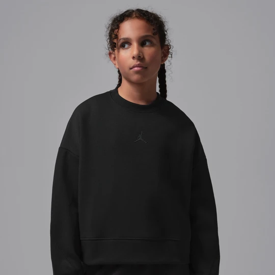 Zdjęcie produktu Sportowa bluza z półokrągłym dekoltem dla dużych dzieci Jordan Dri-FIT Performance - Czerń