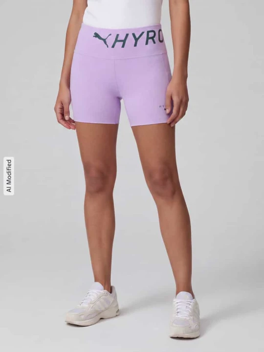 Zdjęcie produktu Sportowe szorty skinny z nadruk z logo model „PUMA x HYROX PWRMODE 4” Jasnofioletowy