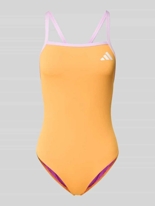 Zdjęcie produktu Sportowy kostium kąpielowy z nadruk z logo Adidas Pomarańczowy