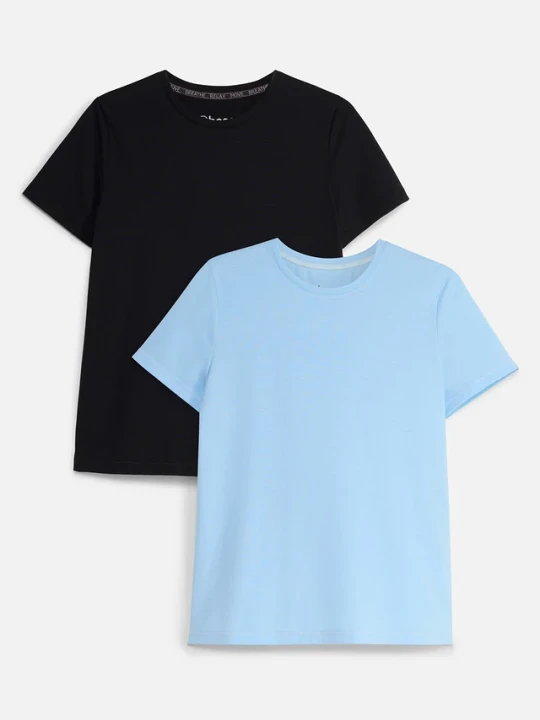 Zdjęcie produktu Sportowy T-shirt z bawełną (2 pary), szybkoschnący BonPrix czarny